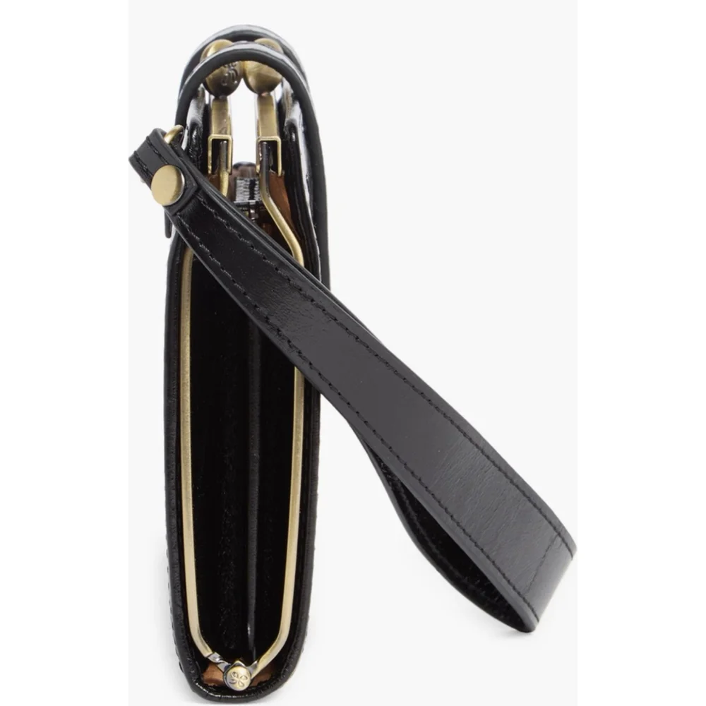 New HOBO Violet Black Leather Wristlet Wallet NWT - Picture 9 of 9